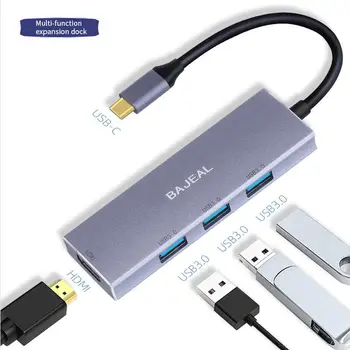 USB C Hub Adapter Docking Station Type-c to Usb 3.0 Hub 4 in 1 Multifunction 4K HDMI USB 3.0 Hub Multifunction Adapter for PC
USB C Hub Adapter Docking Station Type-c to Usb 3.0 Hub 4 in 1 Multifunction 4K HDMI USB 3.0 Hub Multifunction Adapter for PC