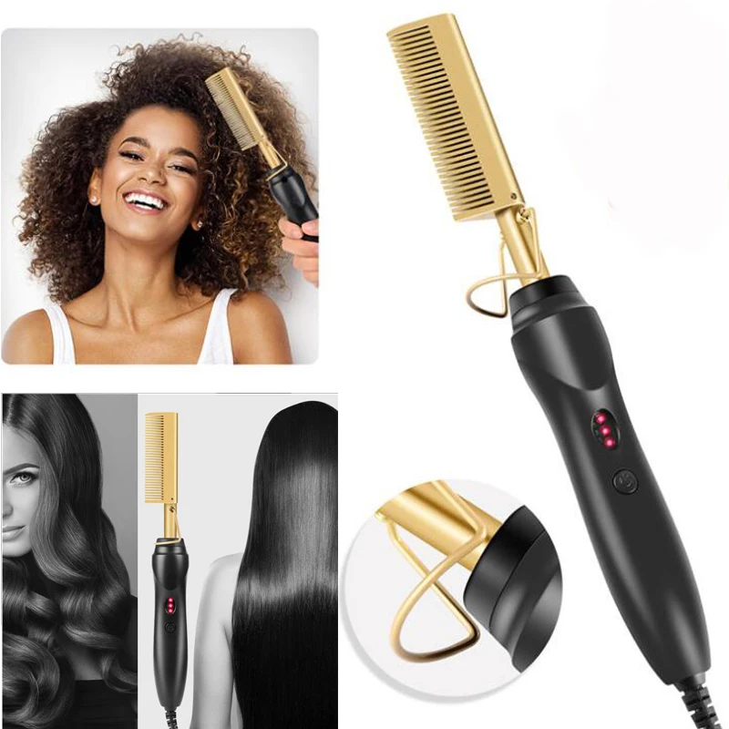 Wet and Dry Professional Electric Hair Curler hot Comb 2 different functions Hair Curling Iron Titanium Alloy Hair Straightener
Wet and Dry Professional Electric Hair Curler hot Comb 2 different functions Hair Curling Iron Titanium Alloy Hair Straightener