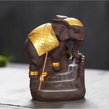 Elephant God Ceramic Backflow Incense Burner Vintage Smoke Waterfall Incense Cone Sticks Holder Use In Home Teahouse Yoga Room
Elephant God Ceramic Backflow Incense Burner Vintage Smoke Waterfall Incense Cone Sticks Holder Use In Home Teahouse Yoga Room