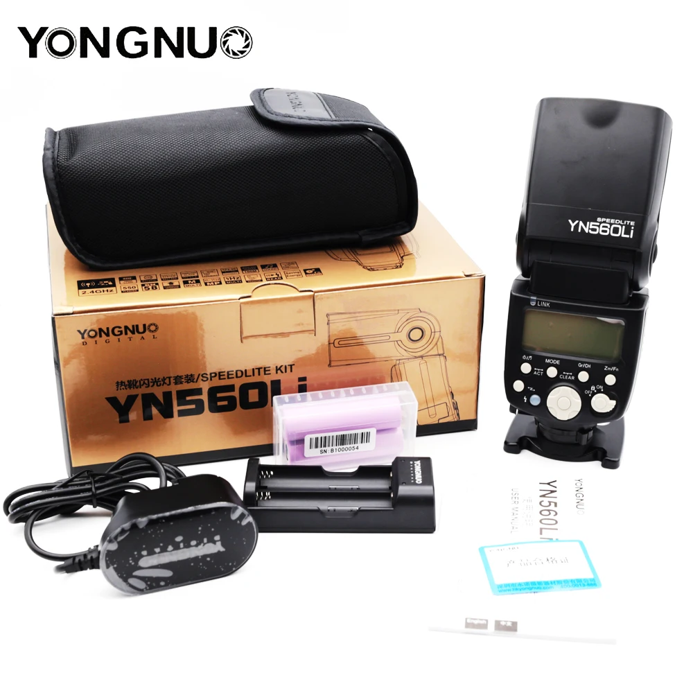 Yongnuo YN560Li 2.4G radio flashing distance up to 100 meters universal top hot shoe flash for Canon Nikon Olympus lithium flash
Yongnuo YN560Li 2.4G radio flashing distance up to 100 meters universal top hot shoe flash for Canon Nikon Olympus lithium flash