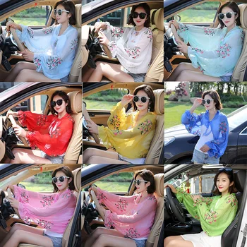 Ruffles Long Sleeve Poncho Stole For Driving Summer Fashion Chiffon Scarf For Women Floral Embroidered Breathable Shawls
Ruffles Long Sleeve Poncho Stole For Driving Summer Fashion Chiffon Scarf For Women Floral Embroidered Breathable Shawls