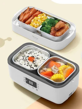 Double-layer Electric Lunch Box Small Rice Cooker Automatic Heating Timing Insulation Mini Office Worker Double-layer Cooking