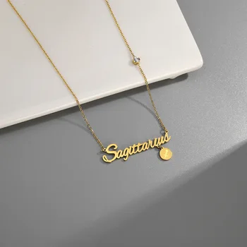 AurolaCo Fashion Trend Custom Name Necklace Female Titanium Ateel Personality Twelve Constellation Pendant Necklace Holiday Gift
AurolaCo Fashion Trend Custom Name Necklace Female Titanium Ateel Personality Twelve Constellation Pendant Necklace Holiday Gift