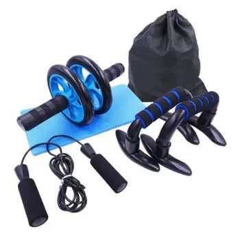 5-in-1 Wheel Roller Kit Abdominal Press Wheel With Push-UP Bar Jump Rope And Knee Pad Portable Set For Home Exercise in stockQ
5-in-1 Wheel Roller Kit Abdominal Press Wheel With Push-UP Bar Jump Rope And Knee Pad Portable Set For Home Exercise in stockQ