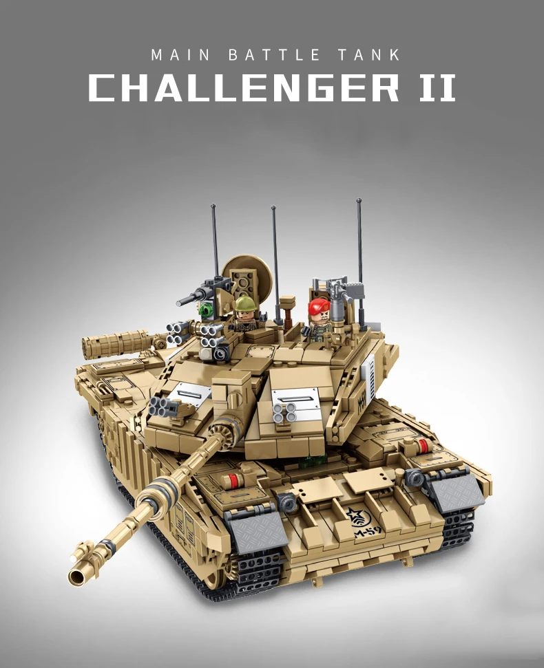 Military Challenger 2 Main Battle Tank Model Building Block Compatible legoINGlys technology WW2 Army Soldier Model Toys For Boy
Military Challenger 2 Main Battle Tank Model Building Block Compatible legoINGlys technology WW2 Army Soldier Model Toys For Boy