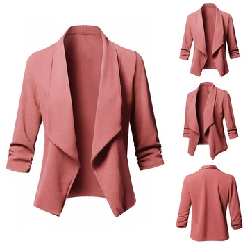 Spring Autumn Women Solid Color Slim Tops Fashion Simple Office Lady Thin Lapel Small Suit Long-Sleeved Small Blazers
Spring Autumn Women Solid Color Slim Tops Fashion Simple Office Lady Thin Lapel Small Suit Long-Sleeved Small Blazers