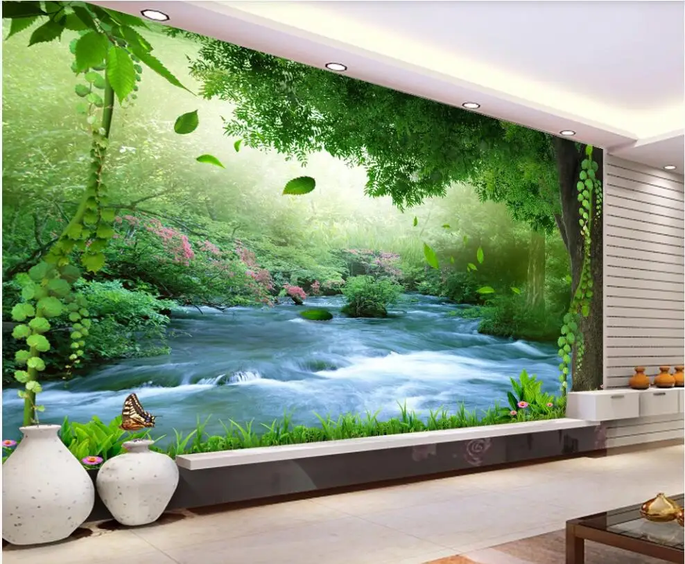 Custom mural on the wall 3d photo wallpaper Natural forest stream water home decor living room wallpaper for walls 3 d in rolls
Custom mural on the wall 3d photo wallpaper Natural forest stream water home decor living room wallpaper for walls 3 d in rolls