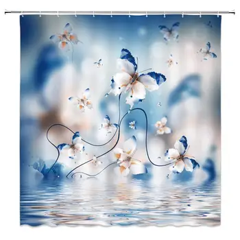 Butterflies Irises Flowers Shower Curtain Butterfly Spa Art Prints Fabric Bathroom Decor Curtain with Hooks,70 X 70 Inch,Blue
Butterflies Irises Flowers Shower Curtain Butterfly Spa Art Prints Fabric Bathroom Decor Curtain with Hooks,70 X 70 Inch,Blue
