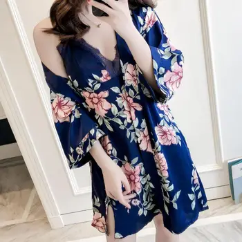 Print Flower Nightdress Sexy Sleepwear Nightgown Satin Lady Kimono Bathrobe Gown Bridal Wedding Gift Silky Nighty&Robe Nightwear
Print Flower Nightdress Sexy Sleepwear Nightgown Satin Lady Kimono Bathrobe Gown Bridal Wedding Gift Silky Nighty&Robe Nightwear