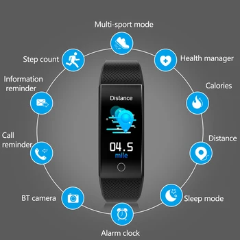 IP68 Waterproof Sport Smart Bracelet Watch Thermometry Function Call Reminder Sleep Monitoring Sport Activity Tracker Smartband
IP68 Waterproof Sport Smart Bracelet Watch Thermometry Function Call Reminder Sleep Monitoring Sport Activity Tracker Smartband