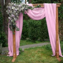 

Wedding Arch Decorations Chiffon Fabric Tablecloth Draping Romantic Bridal Table Runner Wedding Ceremony Reception Decorations