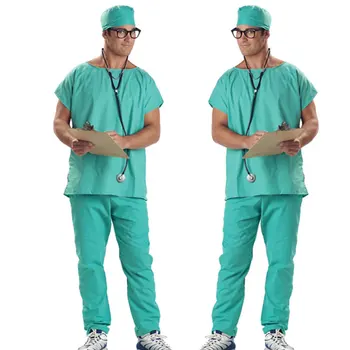 

New Men's Medical Doctor's Suit Physician's Suit, Pharmacy Lab Coat Surgical Uniform
