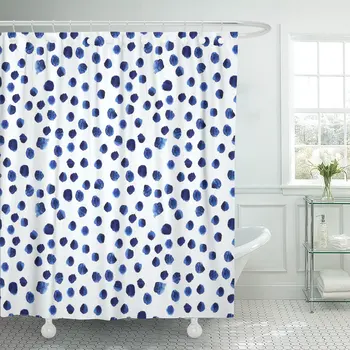 Navy Paint Blue Watercolor Polka Dot Watercolour Pattern Brushstroke Shower Curtain Waterproof Polyester Fabric 60 x 72 Inches
Navy Paint Blue Watercolor Polka Dot Watercolour Pattern Brushstroke Shower Curtain Waterproof Polyester Fabric 60 x 72 Inches