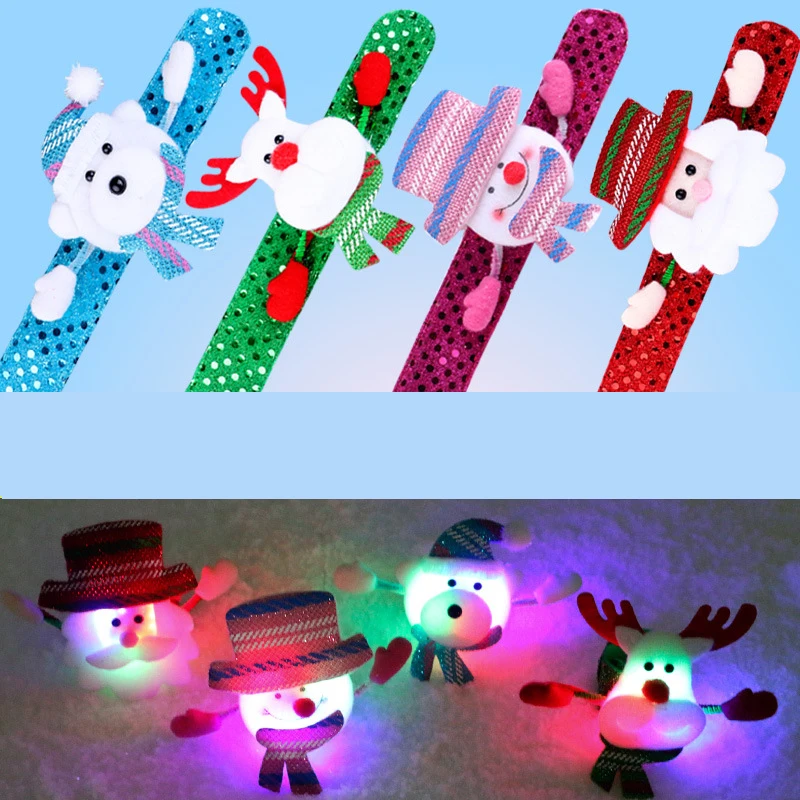 4Pcs Christmas Patting Circle Bracelet Navidad Xmas Party Decor Snowman Bear Elk Santa Sequins Luminous Slap Hand Cuff Bracelets
4Pcs Christmas Patting Circle Bracelet Navidad Xmas Party Decor Snowman Bear Elk Santa Sequins Luminous Slap Hand Cuff Bracelets
