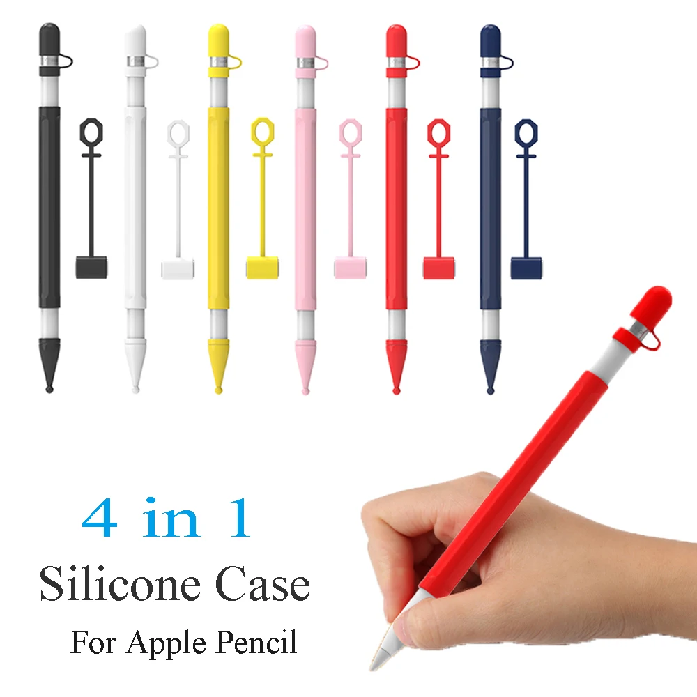 4 in 1 Silicone Case For Apple Pencil Case For iPad Tablet Touch Pen Stylus Protective Sleeve Nib Cover with Anti-Lost Strap
4 in 1 Silicone Case For Apple Pencil Case For iPad Tablet Touch Pen Stylus Protective Sleeve Nib Cover with Anti-Lost Strap
