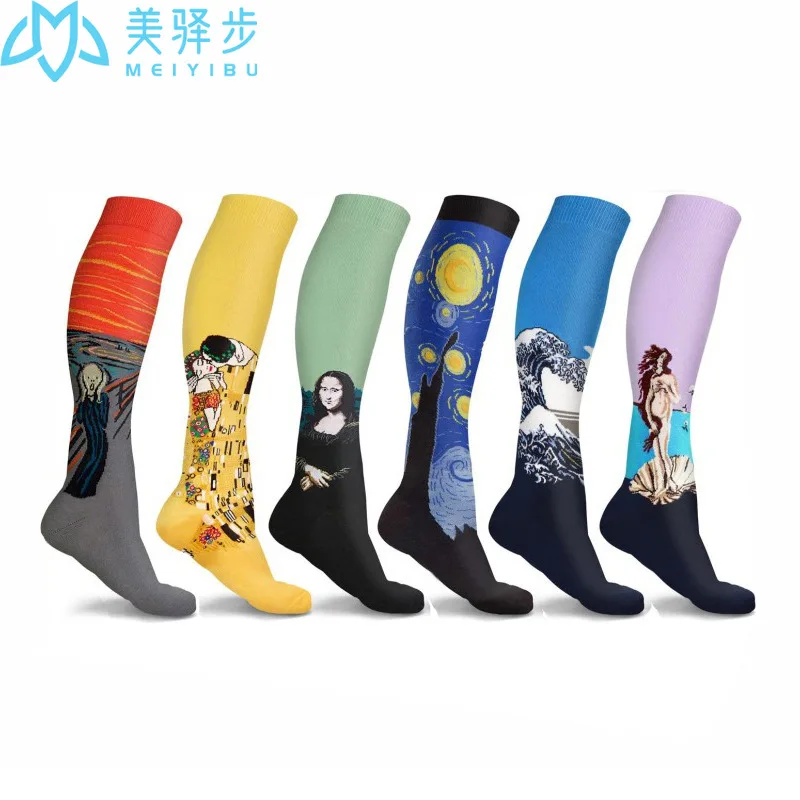 6 Pairs Per Set Compression Socks Running Compression Socks Famous Painting Pattern Socks
6 Pairs Per Set Compression Socks Running Compression Socks Famous Painting Pattern Socks