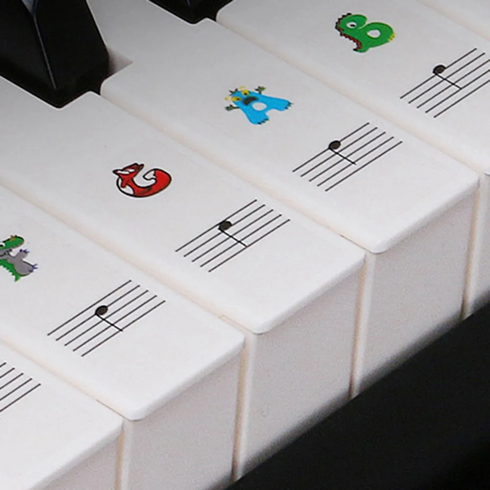 Transparent Cartoon Piano Keyboard Stickers 54/61/88 Keys Electronic Keyboard Stave Note Sticker For White Keys Children Gifts
Transparent Cartoon Piano Keyboard Stickers 54/61/88 Keys Electronic Keyboard Stave Note Sticker For White Keys Children Gifts