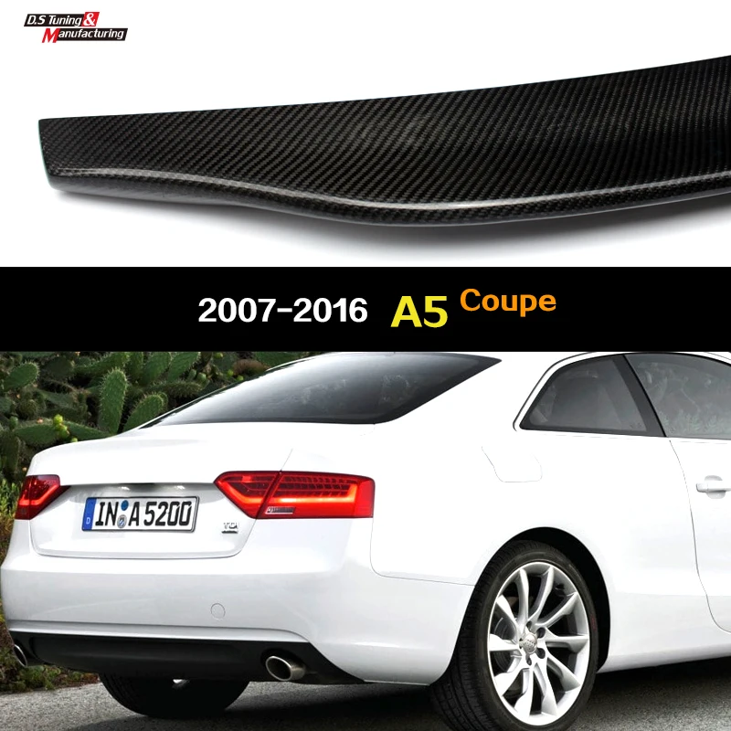 Rear Boot Spoiler Real Carbon Fiber Trunk Deck Tail Wing Fit for Audi 2007 - 2016 A5 B8 2-Door Coupe Car Styling Wings Lip
Rear Boot Spoiler Real Carbon Fiber Trunk Deck Tail Wing Fit for Audi 2007 - 2016 A5 B8 2-Door Coupe Car Styling Wings Lip