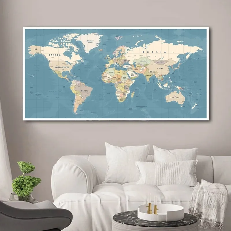 Фото Картина на холсте Современная Карта мира декоративные картины - купить