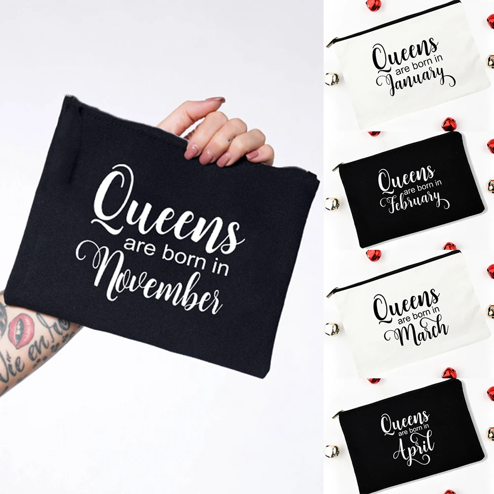 Queens рождаются в месяцах модные макияж Косметическая сумка парусина Harajuku дорожный органайзер для бижутерии мешок застежки-молнии, подарок на день рождения кошелек
Queens рождаются в месяцах модные макияж Косметическая сумка парусина Harajuku дорожный органайзер для бижутерии мешок застежки-молнии, подарок на день рождения кошелек