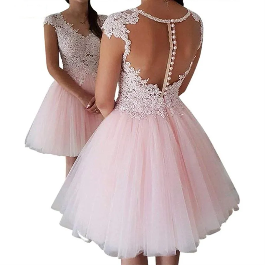 Pretty A Line Short Homecoming Knee Length Graduation Pink Cocktail Dresses
Pretty A Line Short Homecoming Knee Length Graduation Pink Cocktail Dresses