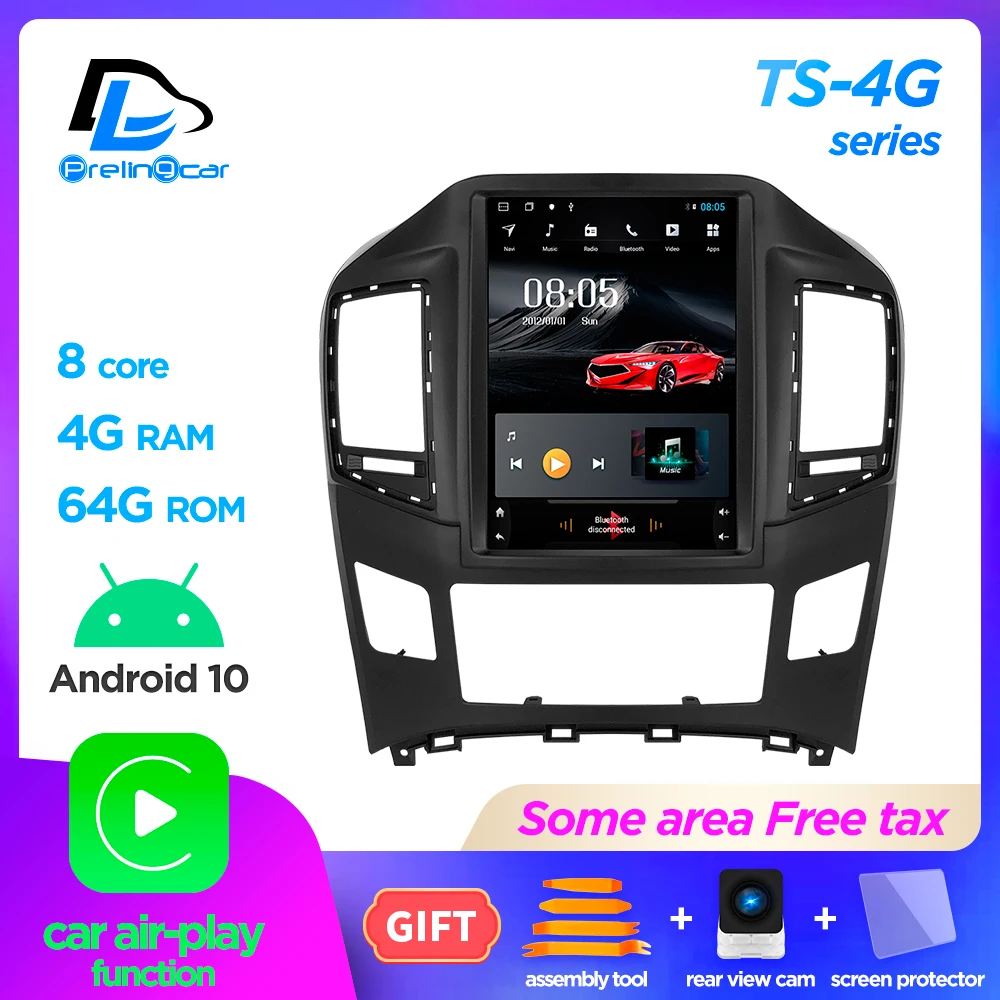 Автомобильный мультимедийный стерео радиоплеер android 10 0 4G Lte gps для hyundai H1