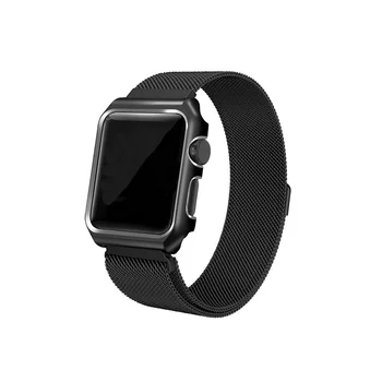 Watchband for Apple Watch 44mm one body Milanese loop Metal Black 
Watchband for Apple Watch 44mm one body Milanese loop Metal Black