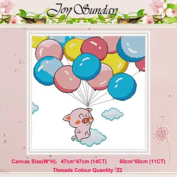 Balloon and pig animals pattern counted 11CT 14CT Cross Stitch Set DIY Chinese Cross-stitch Kit Embroidery Needlework Home Decor
Balloon and pig animals pattern counted 11CT 14CT Cross Stitch Set DIY Chinese Cross-stitch Kit Embroidery Needlework Home Decor