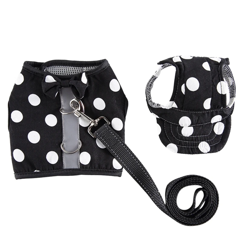 Small Dog Harness And Leash Set Dot Printed Cat Harnesses Vest Reflective Walking Lead Leash With Hat Set
Small Dog Harness And Leash Set Dot Printed Cat Harnesses Vest Reflective Walking Lead Leash With Hat Set