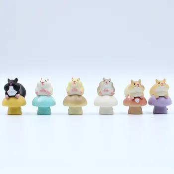 6Pcs/Set Kawaii Mushroom Hamster Figurines Miniature Fairy Garden Ornament Mini Mushroom Hamster Set decorations for home
6Pcs/Set Kawaii Mushroom Hamster Figurines Miniature Fairy Garden Ornament Mini Mushroom Hamster Set decorations for home