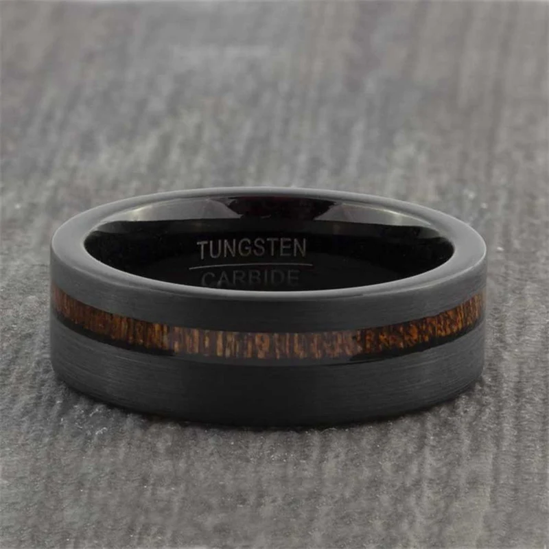 New Black Men Ring  Titanium Carbide Men's Jewelry Wedding Bands Classic Boyfriend Gift New Black Men Ring  Titanium Carbide Men's Jewelry Wedding Bands Classic Boyfriend Gift