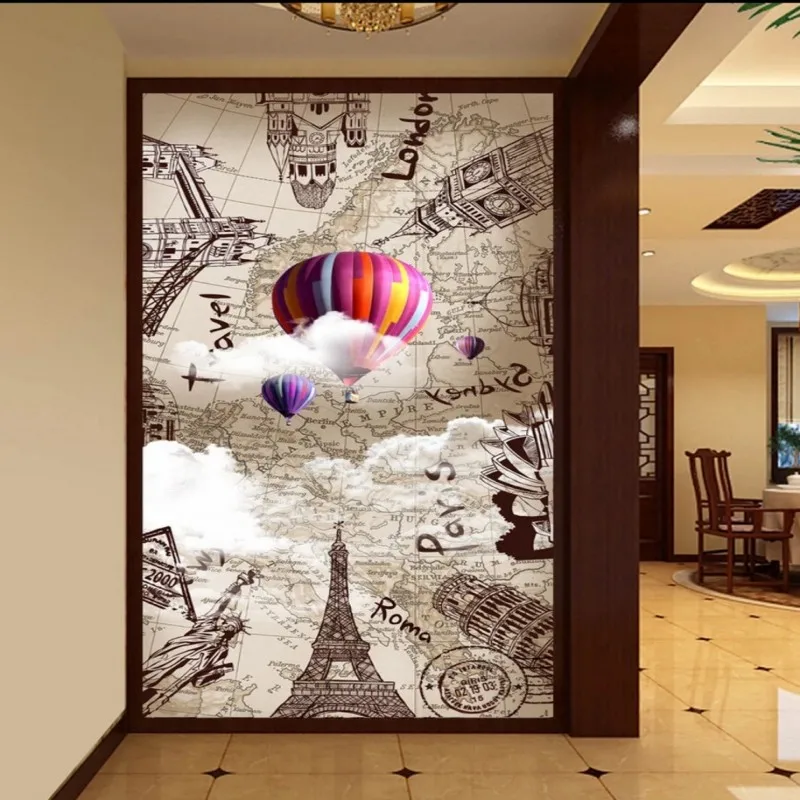 Dropship Retro Cartoon Murals European And American Architectural Map Hotel Living Room Porch Aisle Background Wall Mural 
Dropship Retro Cartoon Murals European And American Architectural Map Hotel Living Room Porch Aisle Background Wall Mural