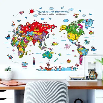 Animals World Map Wall Sticker Removable Decal Waterproof Kids Room Self-Adhesive Kindergarten Decorative Sticker
Animals World Map Wall Sticker Removable Decal Waterproof Kids Room Self-Adhesive Kindergarten Decorative Sticker