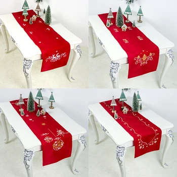 New Christmas Table Runner Embroidered Snowflakes Reindeer Table Linens for Xmas Holiday Decoration Christmas table flag
New Christmas Table Runner Embroidered Snowflakes Reindeer Table Linens for Xmas Holiday Decoration Christmas table flag