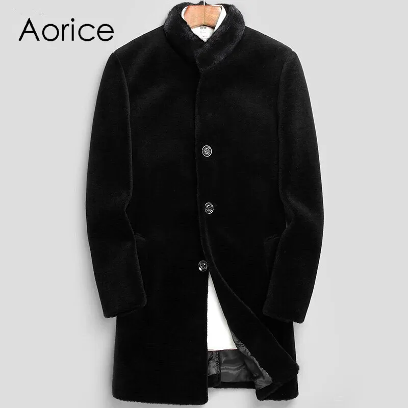 Aorice MT824 Men's long jackets 2020 new fashion real wool coat turn-down mink fur collar fall winter warm casual outwear 
Aorice MT824 Men's long jackets 2020 new fashion real wool coat turn-down mink fur collar fall winter warm casual outwear