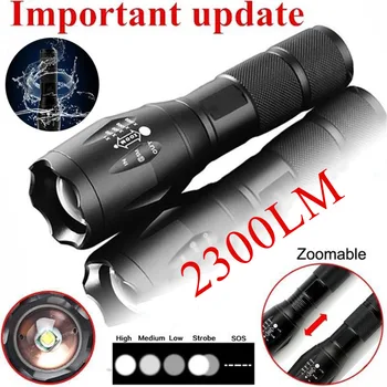 Led flashlight Ultra Bright torch T6/L2 Camping light 5 Modes waterproof Zoomable Bicycle Light powerful flashlight use 18650
Led flashlight Ultra Bright torch T6/L2 Camping light 5 Modes waterproof Zoomable Bicycle Light powerful flashlight use 18650