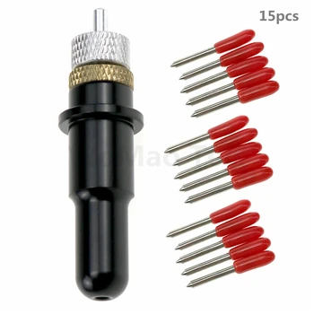 High Quality 15pcs/Set 45 Degree Standard Vinyl Cutter Blade For Roland Cutting Plotter+Blade Holder Housing Base
High Quality 15pcs/Set 45 Degree Standard Vinyl Cutter Blade For Roland Cutting Plotter+Blade Holder Housing Base