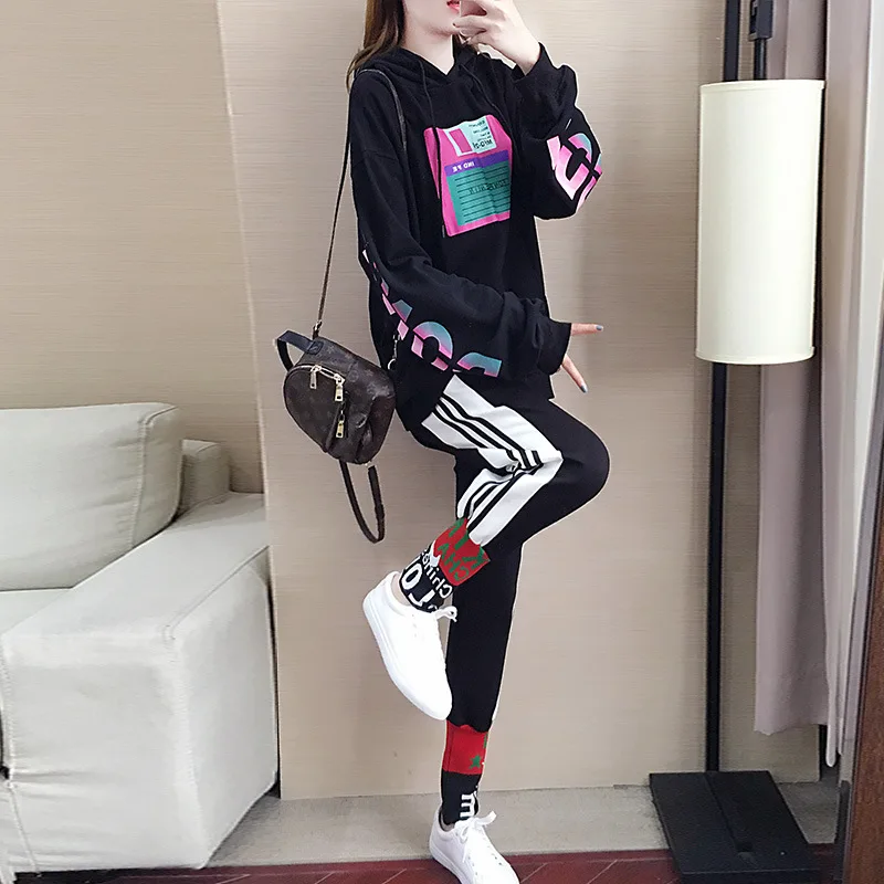 Set Women's 2019 Autumn New Style Korean-style WOMEN'S Suit Loose And Plus-sized Fashion Casual Sports Two-Piece Set WOMEN'S Dre
Set Women's 2019 Autumn New Style Korean-style WOMEN'S Suit Loose And Plus-sized Fashion Casual Sports Two-Piece Set WOMEN'S Dre