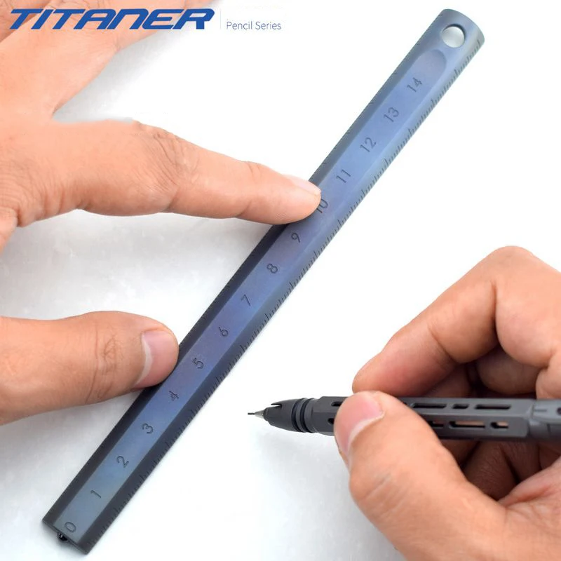 16cm Titanium Ruler Scrub Roasted Blue Metal Measurement High Precision Outdoor Window Breaking Self-defense Multifunction EDC
16cm Titanium Ruler Scrub Roasted Blue Metal Measurement High Precision Outdoor Window Breaking Self-defense Multifunction EDC
