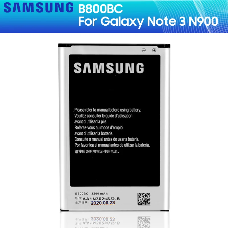 100% Original Replacement Battery B800BE B800BC FOR Samsung GALAXY Note3 N9006 N9005 NOTE 3 3200mAh NFC | Мобильные телефоны и