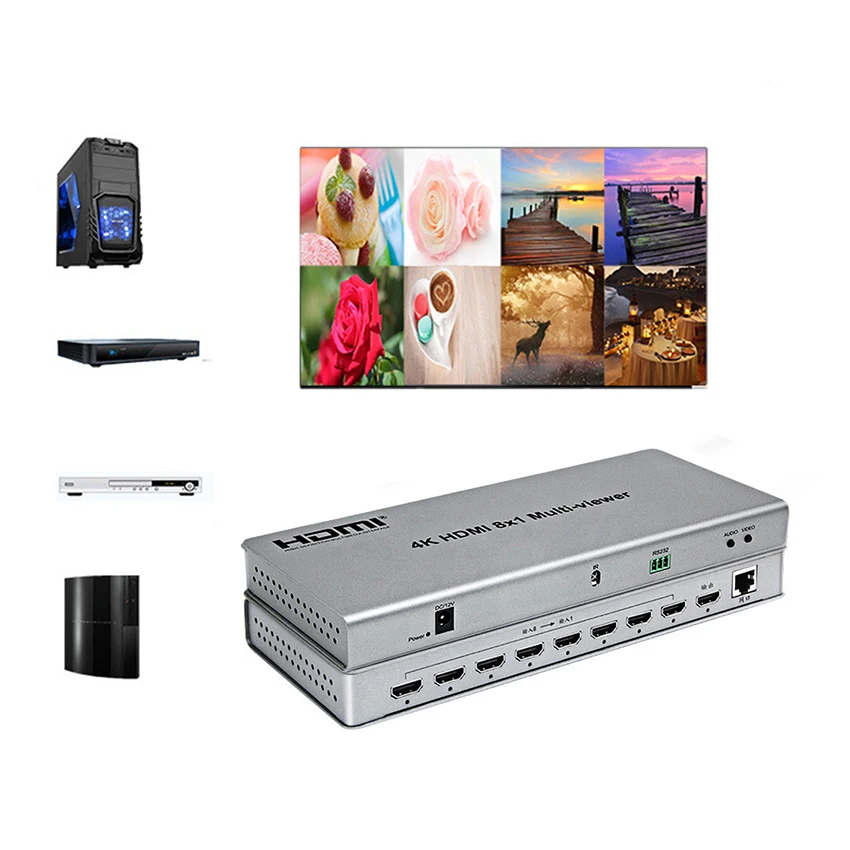 4K 30Hz HDMI 8X1 Multi-viewer Real Time Multiviewer 8 In 1 Out Screen Picture Splitter HDMI Seamless Switcher Switch 10 Modes
4K 30Hz HDMI 8X1 Multi-viewer Real Time Multiviewer 8 In 1 Out Screen Picture Splitter HDMI Seamless Switcher Switch 10 Modes