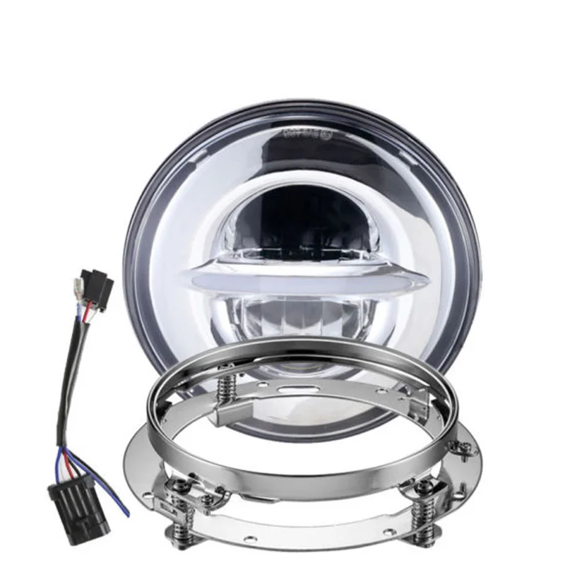 Motorcycle 7inch LED Headlight High Low DRL+Moungting Adapter Ring+Wire Harness
Motorcycle 7inch LED Headlight High Low DRL+Moungting Adapter Ring+Wire Harness