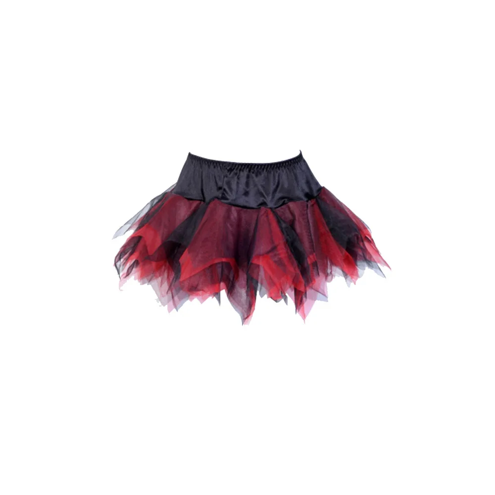 Plus Size Petticoat Skirts Gothic Women Pettiskirt Burlesque Red & Black Mesh Sexy Micro Mini Tutu Skirt | Женская одежда