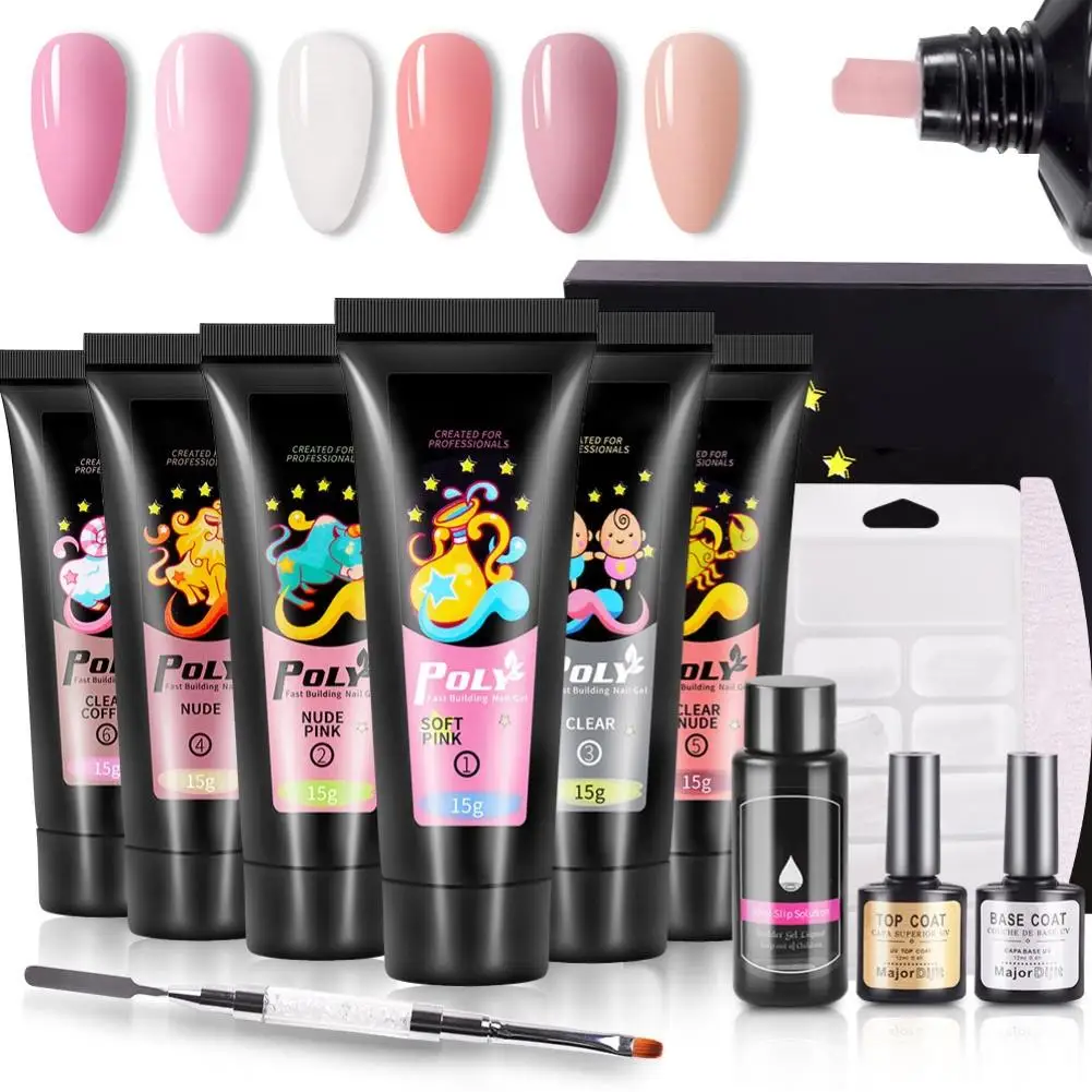 6 Colors Nail Gel Acrylic Poly Gel Quick Extension Gel Nail Polish Builder Color Jelly Clear Gel Varnish Polygel for Nails Art S
6 Colors Nail Gel Acrylic Poly Gel Quick Extension Gel Nail Polish Builder Color Jelly Clear Gel Varnish Polygel for Nails Art S