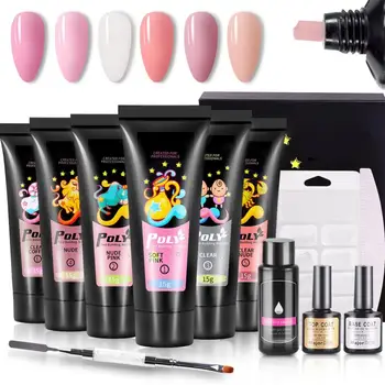 6 Colors Nail Gel Acrylic Poly Gel Quick Extension Gel Nail Polish Builder Color Jelly Clear Gel Varnish Polygel for Nails Art S
6 Colors Nail Gel Acrylic Poly Gel Quick Extension Gel Nail Polish Builder Color Jelly Clear Gel Varnish Polygel for Nails Art S