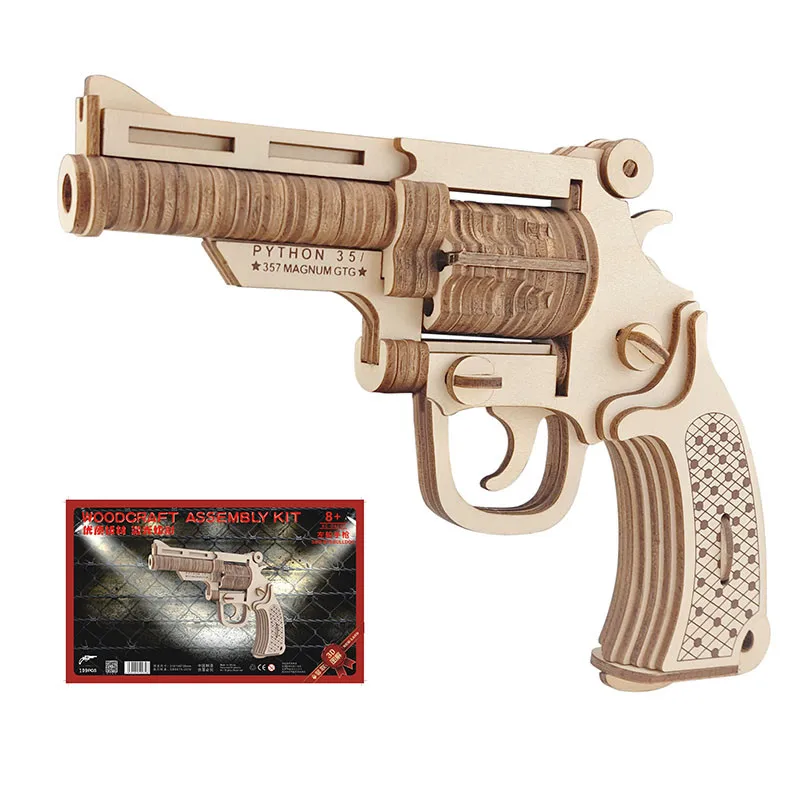 3D DIY Wooden Puzzle Toys Gun Revolver Model Assembly Kit Wood Crafts Construction Educational Gun For Boy Children Toy Gifts
3D DIY Wooden Puzzle Toys Gun Revolver Model Assembly Kit Wood Crafts Construction Educational Gun For Boy Children Toy Gifts