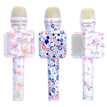 Cartoon Wireless microphone Handheld Karaoke bluetooth Microphone Player Singing Recorder Handheld microphone Mic For Kids Gift
Cartoon Wireless microphone Handheld Karaoke bluetooth Microphone Player Singing Recorder Handheld microphone Mic For Kids Gift