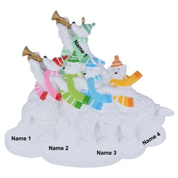 Polar Bear Family of 5 polyresin glossy personalized Christmas tree ornament for home decorations
Polar Bear Family of 5 polyresin glossy personalized Christmas tree ornament for home decorations