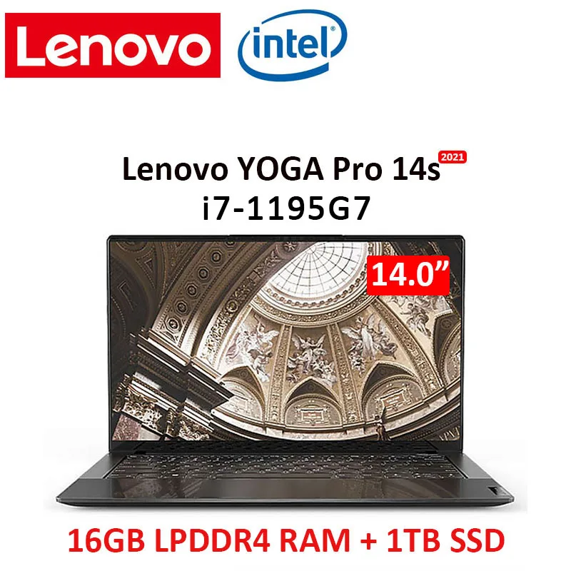 Ультратонкий ноутбук Lenovo YOGA Pro 14s новый 2021 дюйма с windows 11 16 ОЗУ ТБ SSD IPS 4K HD экран |