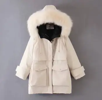 Womens Parka Women's winter new detachable real fox fur collar large pocket waist buckle loose hooded down jacket
Womens Parka Women's winter new detachable real fox fur collar large pocket waist buckle loose hooded down jacket